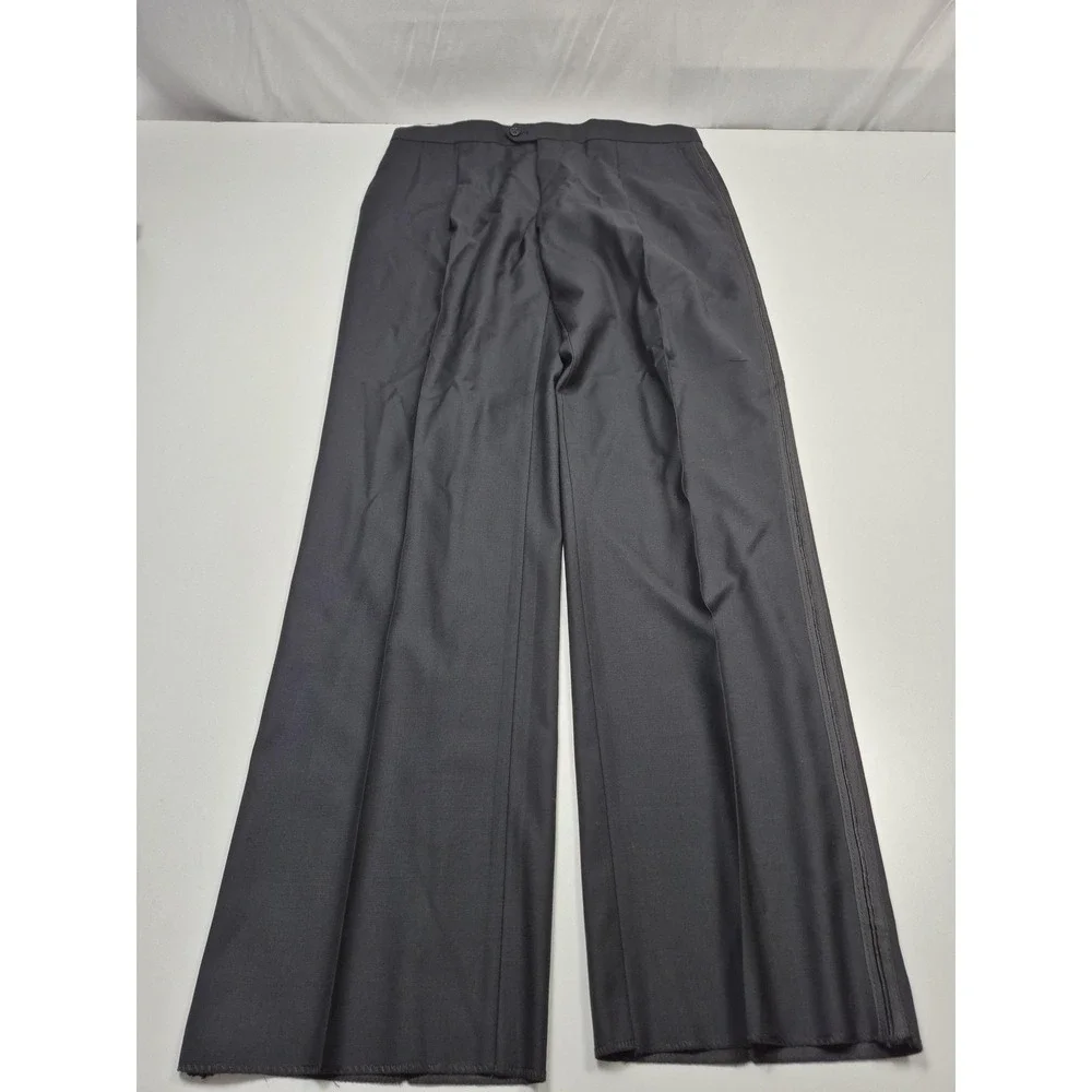 Roberto Zanieri Tuxedo Suit Mens 44 Long Black Wool 2 Piece 38x34 Italy NWT FLAW